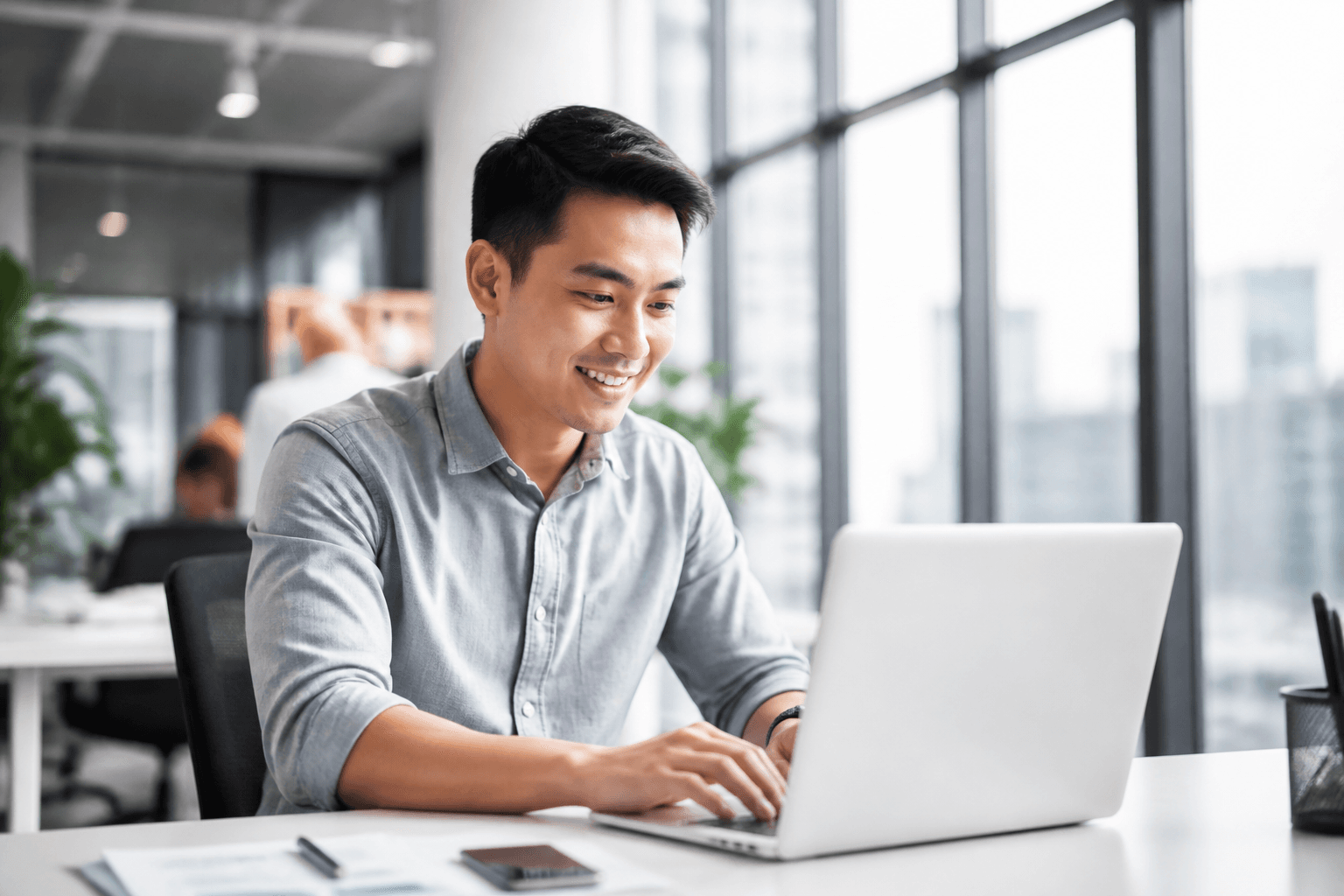 Professional exploring job opportunities on a laptop